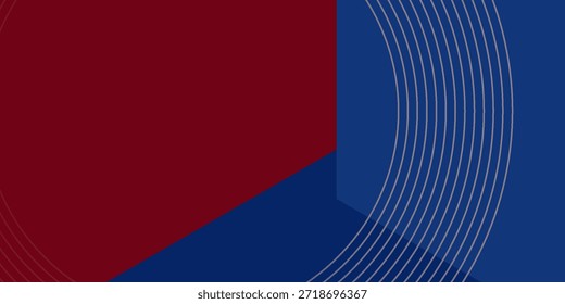 Fondo de Formas geométricas de Anuncio rojo azul Abstractas. Vector abstracto Diseño gráfico Anuncio patrón de presentación de fondo moderno.