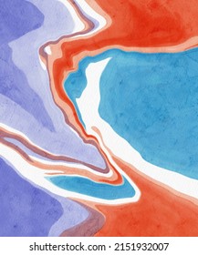 abstract blue red color background painting design. vector illustration