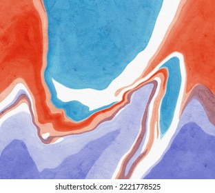 abstract blue red color background painting design. vector illustration