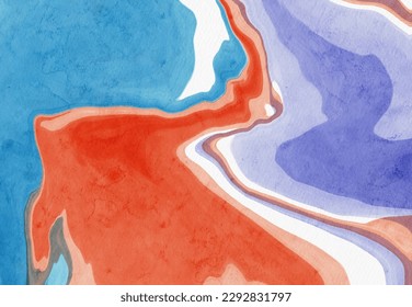 abstract blue red color background painting design. vector illustration