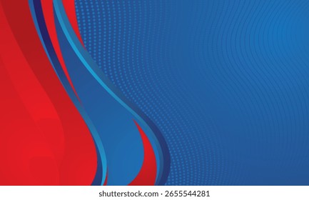 Fundo ondulado de gradiente escuro azul abstrato vermelho