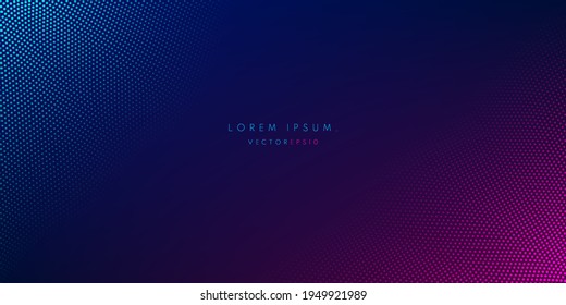 Abstract blue and red dynamic wavy line dotted texture ,Dark blue background with copy space. Modern futuristic simple dots pattern. Vector illustration - Shutterstock ID 1949921989
