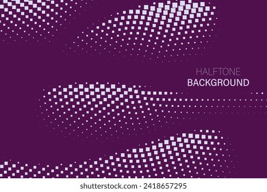 Abstract blue and red dynamic wavy line dotted texture ,Dark blue background with copy space. Modern futuristic simple dots pattern. Vector illustration