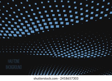 Abstract blue and red dynamic wavy line dotted texture ,Dark blue background with copy space. Modern futuristic simple dots pattern. Vector illustration