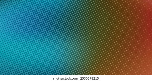Textura pontilhada de linha ondulada dinâmica azul e vermelha abstrata, fundo azul escuro com espaço de cópia. Padrão moderno de pontos simples futurista.