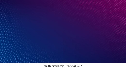 Abstract blue and red dynamic wavy line dotted texture ,Dark blue background with copy space. Modern futuristic simple dots pattern. Vector illustration