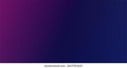 Abstract blue and red dynamic wavy line dotted texture ,Dark blue background with copy space. Modern futuristic simple dots pattern. Vector illustration