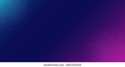 Abstrakte blaue und rote dynamische gewellte Linie gepunktete Textur Dunkelblauer Hintergrund.