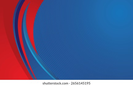 Abstractas azul rojo degradado curvado moderno de fondo