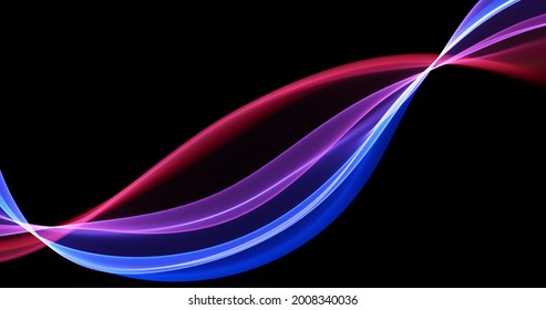 Abstract blue and red lines background. Flow dynamic wave. Digital data structure. Future mesh or sound wave. Motion visualization. Magic vector illustration.