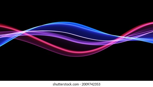 Abstract blue and red lines background. Flow dynamic wave. Digital data structure. Future mesh or sound wave. Motion visualization. Magic vector illustration.