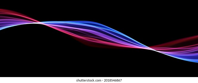 Abstract blue and red lines background. Flow dynamic wave. Digital data structure. Future mesh or sound wave. Motion visualization. Magic vector illustration.