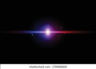 Abstract blue red Rays shine. isolated on transparent background