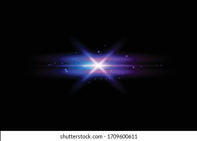 Abstract blue red Rays shine. isolated on transparent background