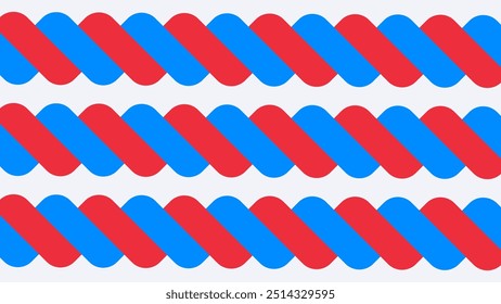 abstract blue and red rope shape design