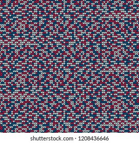 Abstract blue and red seamless knitting pattern background