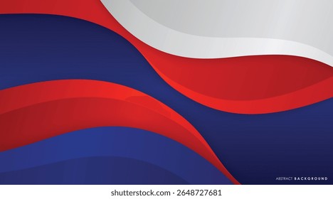 Abstract blue, red and silver white color modern background