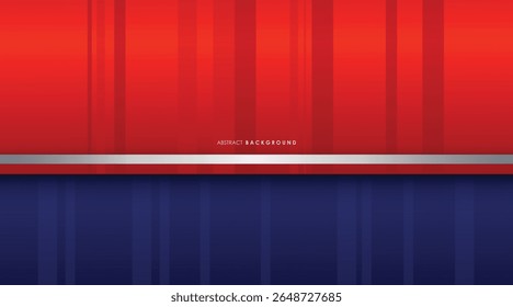 Fondo moderno de color blanco Abstractas azul, rojo y plateado