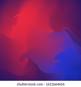 Abstract Blue Red Sky Clouds Wave Painting Background