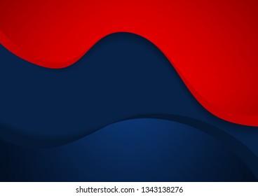 Abstract blue and red vector background