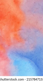 Abstract blue red watercolor paint Background. Design banner element. Vector illustration