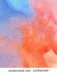 Abstract blue red watercolor paint Background. Design banner element. Vector illustration
