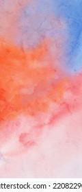 Abstract blue red watercolor paint Background. Design banner element. Vector illustration