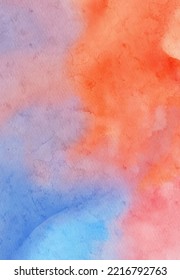 Abstract blue red watercolor paint Background. Design banner element. Vector illustration