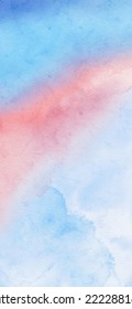 Abstract blue red watercolor paint Background. Design banner element. Vector illustration