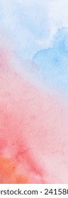 Abstract blue red watercolor paint Background. Design banner element. Vector illustration