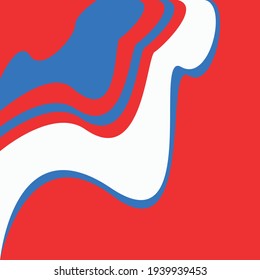 Resumen del vector de fondo de onda roja azul