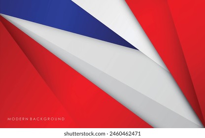 abstract blue and red with white color background