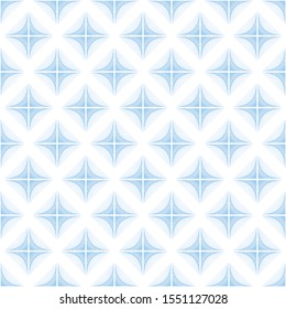 Abstract blue rhombus wave lines background texture in geometric ornamental style. Seamless design.