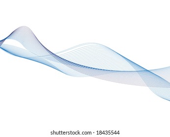 Abstract blue ribbons