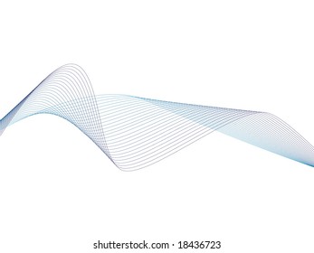 Abstract blue ribbons