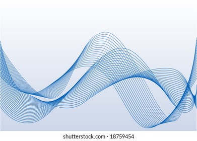 abstract blue ribbons
