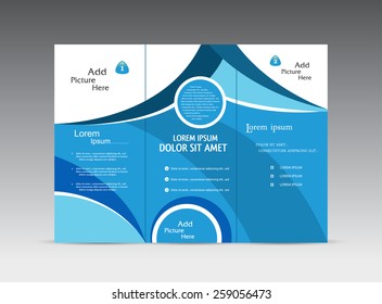Abstract Blue Ring Brochure