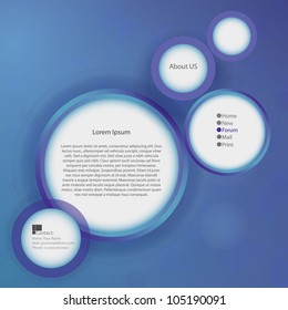 abstract blue rings web design