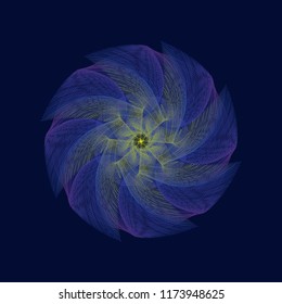 Abstract Blue Rose