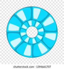 Abstract blue round shape icon. Cartoon illustration of round shape vector icon for web design