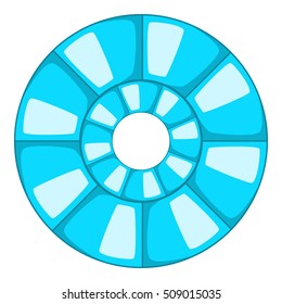 Abstract blue round shape icon. Cartoon illustration of round shape vector icon for web design