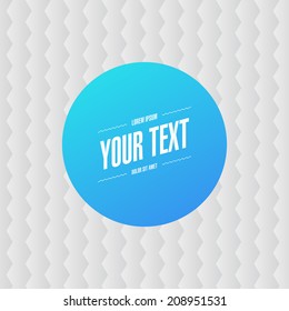Abstract blue round text box with white hexagon pattern background design  Eps 10 stock vector illustration 