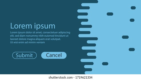 Abstract blue Rounded Lines Halftone Transition. Watefall smooth background. Stock vector illustration
