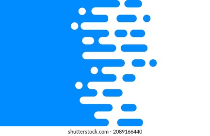 Abstract blue Rounded Lines Halftone Transition. Vector Background Illustration EPS10