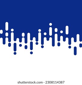 Resumen de líneas redondeadas azules con semitono Transición. Ilustración de fondo del vector