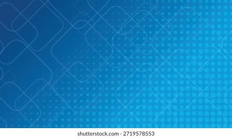Abstractas fondo de degradado de patrón de puntos cuadrados redondeados azules para presentaciones, un diseño moderno con Formas geométricas y puntos de medio tono, ideal para uso técnico o corporativo