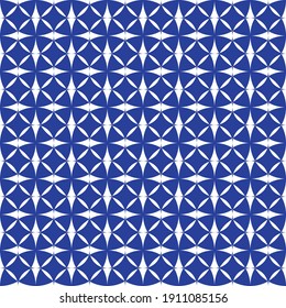 abstract blue rounds vector seamless pattern