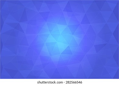 abstract blue rumpled triangular background  