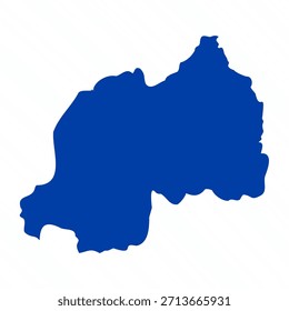 Abstrakt Blau Ruanda Einfache Karte