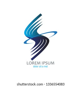 Abstract blue S logo
